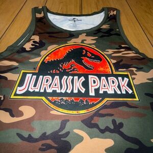 Universal Studios Jurassic Park Camo Tank Top XL Mens Sleeveless‎ Shirt
